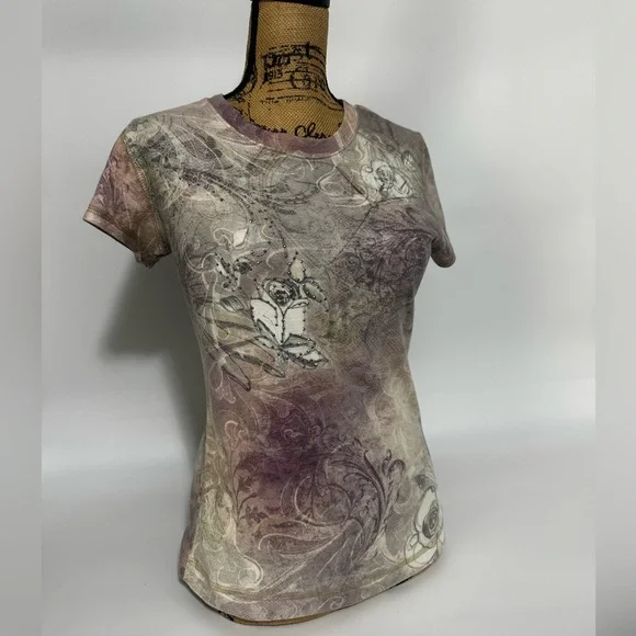 Apt.9 Fairy grunge or Y2K-inspired aesthetic Short Sleeved Tee Shirt ~ Medium - Picture 7 of 12